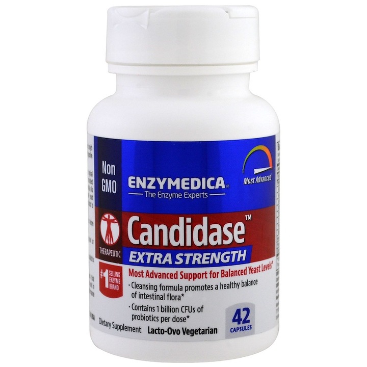 Candidase, Extra Strength, Enzymedica, 42 capsule
