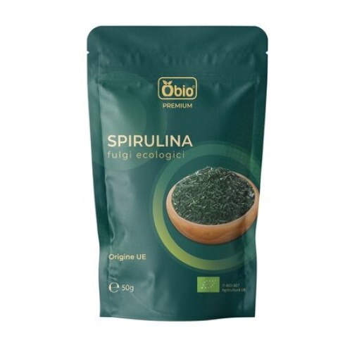 Spirulina fulgi, Obio, raw, eco, 50g, origine Europa