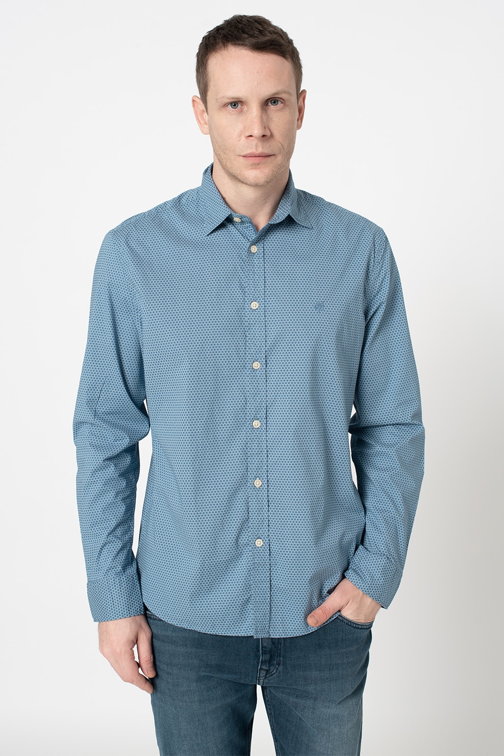 Marc O'Polo, Camasa regular fit, Albastru lavanda, S