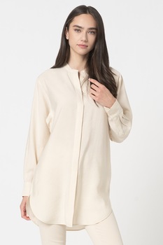 Marc O'Polo, Camasa lejera tip tunica din amestec de modal, Crem, XS Marc O'Polo, Camasa lejera tip tunica din amestec de modal, Crem, XS