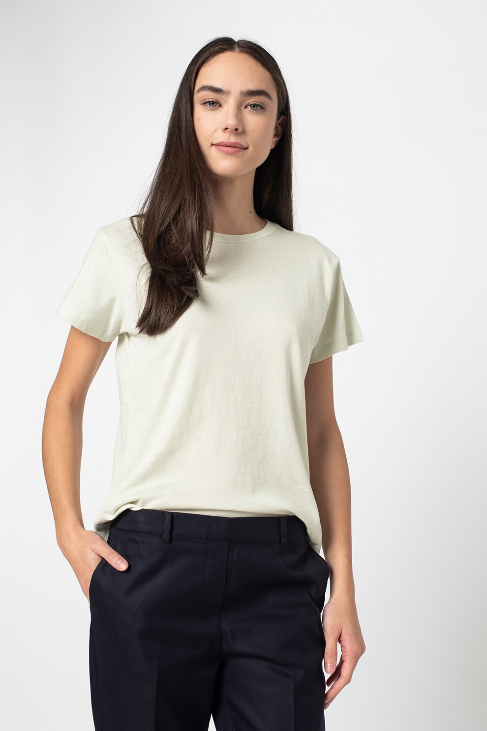 Marc O'Polo, Tricou cu decolteu rotund, Verde pal