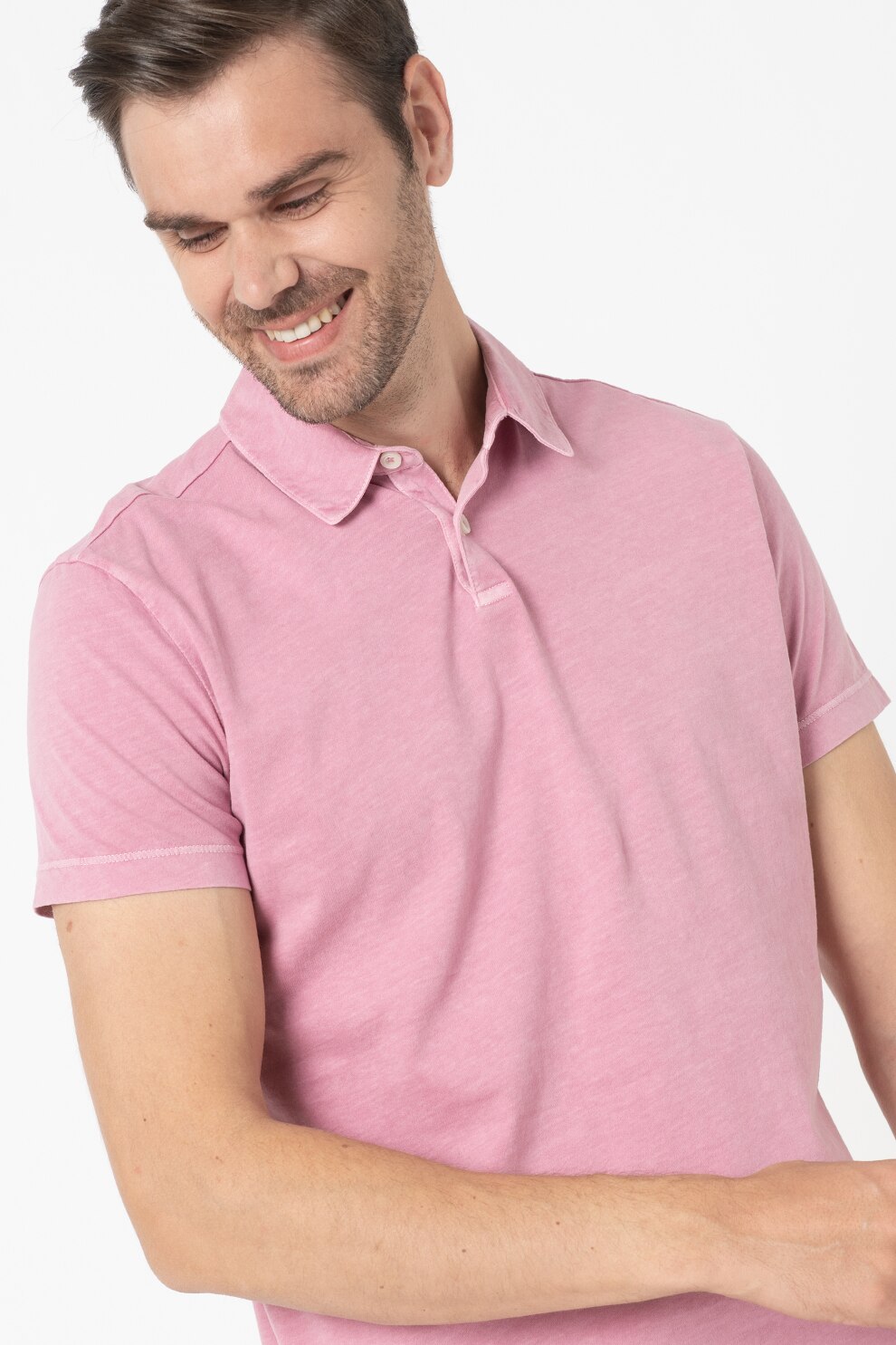 Marc O'Polo, Tricou polo regular fit de bumbac organic, Roz, S