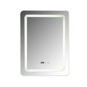Oglinda baie cu iluminare LED,sistem dezaburire,ceas,termometru si senzor touch, 60x80cm ,model 1 Oglinda baie cu iluminare LED,sistem dezaburire,ceas,termometru si senzor touch, 60x80cm ,model 1