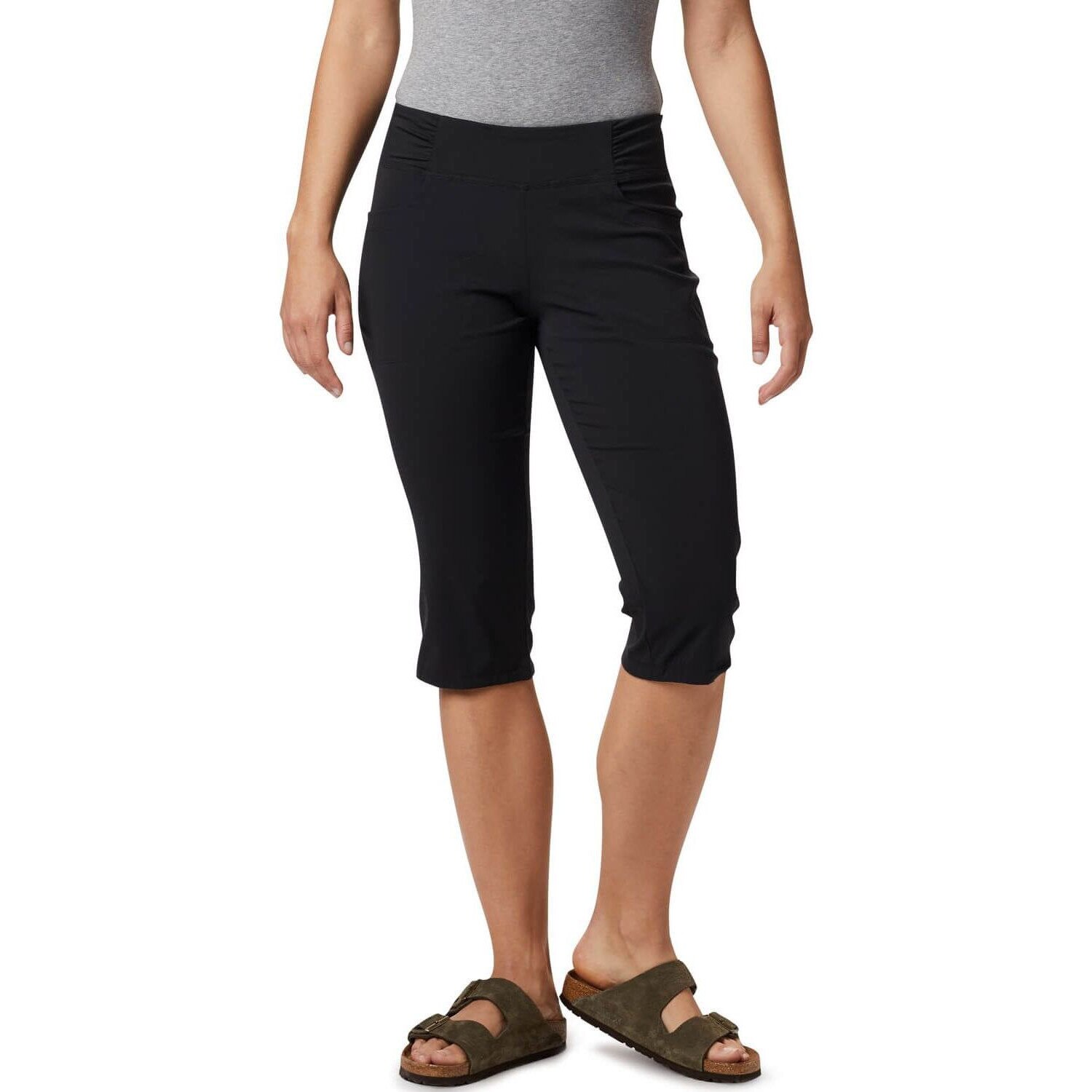 Pantaloni sport dama, Mountain Hardwear Dynama Capri, Negru, XS