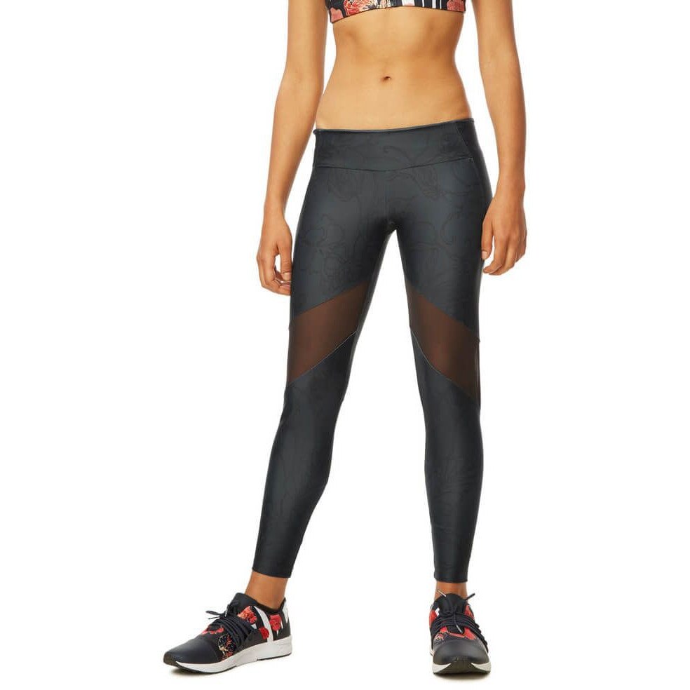 Pantaloni sport dama, Desigual Legging Largo Tonal Scarlet, Gri, XL