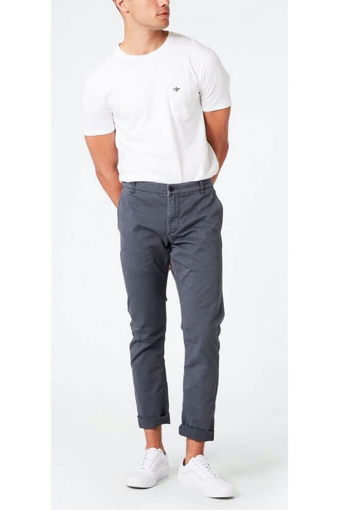 Pantaloni pentru barbati, Dockers Washed Khaki Skinny, Albastru inchis