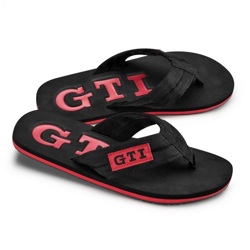 Slapi flip-flop Volkswagen GTI Collection, marimea 43-44, Negru/Rosu