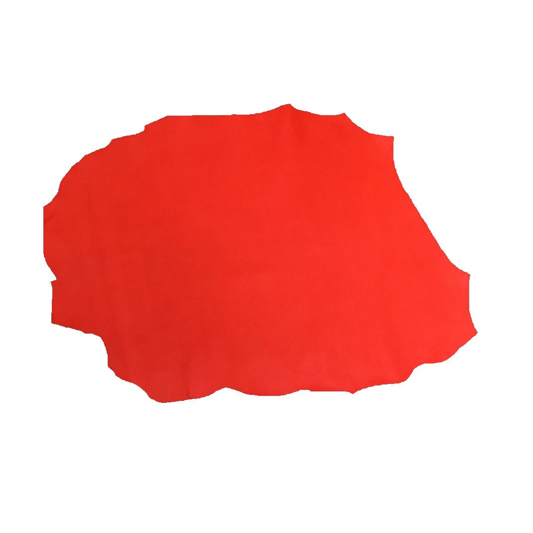 Piele capra, captuseala portocaliu neon , 0,6-0,8 mm