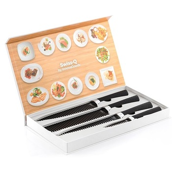 Set de Cutite Black Shark Swiss·Q Namiutsu InnovaGoods (4 Piese) Set de Cutite Black Shark Swiss·Q Namiutsu InnovaGoods (4 Piese)