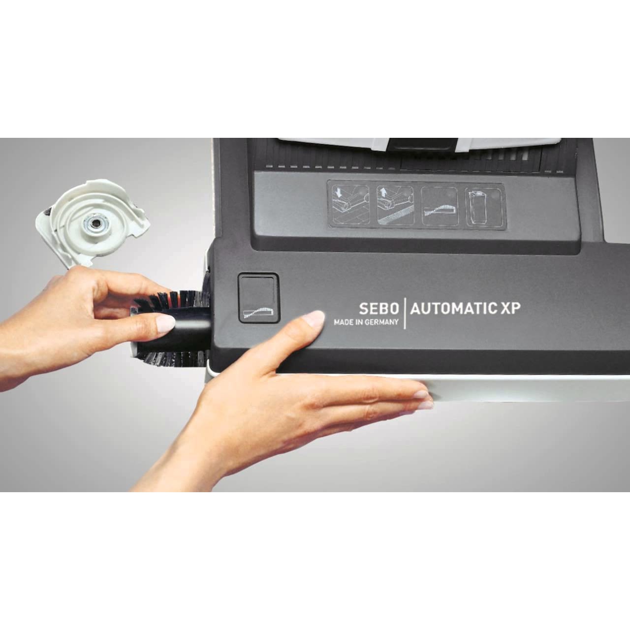 Aspirator profesional Sebo Automatic XP10, cu electrobatator pentru mocheta, 890W, rezervor 5.3 L, Gri