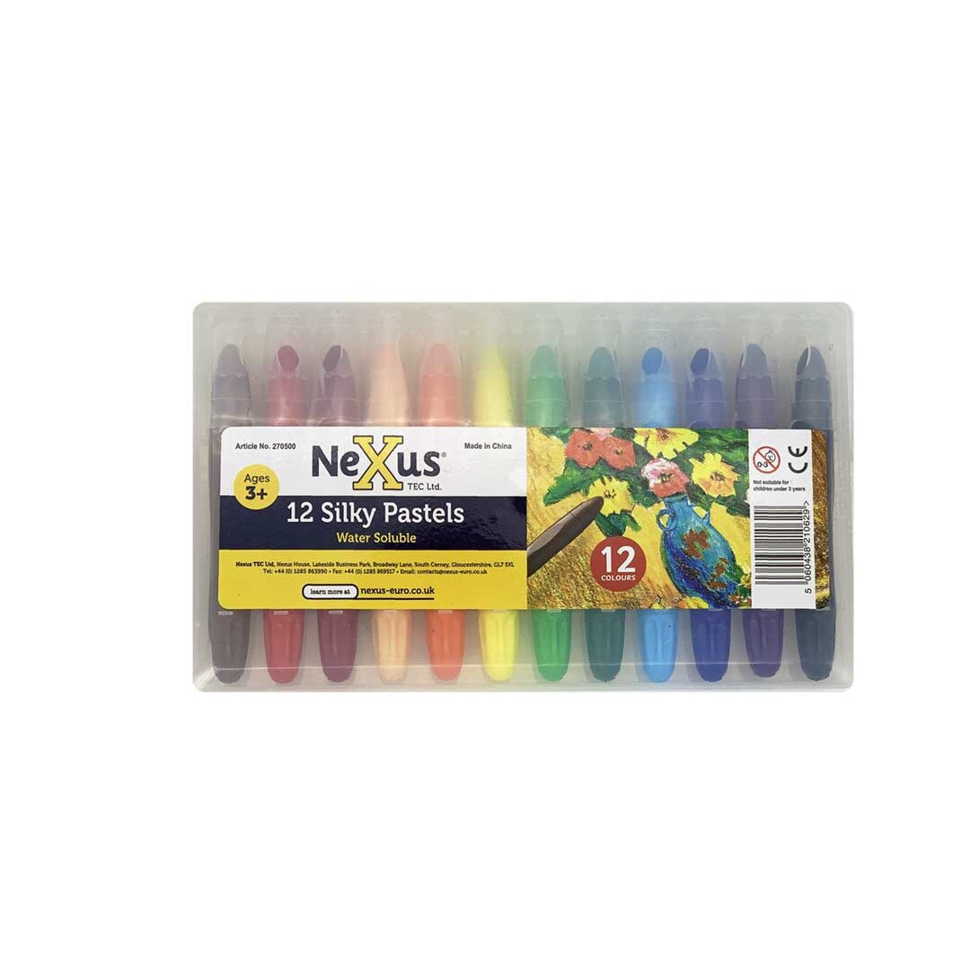 Set 12 culori triunghiulare Nexus Silky Pastels