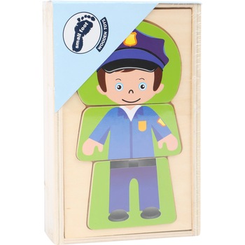 Puzzle din lemn, Meserii baieti, Legler, 12 piese Puzzle din lemn, Meserii baieti, Legler, 12 piese