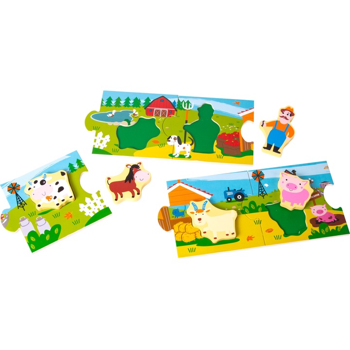Puzzle poveste - Ferma, Legler, 10 piese