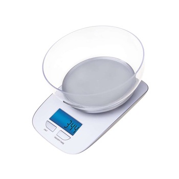 Cantar de bucatarie cu bol, Emos, EV016, alb Cantar de bucatarie cu bol, Emos, EV016, alb