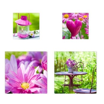 Colaj Roz - 2 piese 20x20 cm, 2 piese 30x30 cm Colaj Roz - 2 piese 20x20 cm, 2 piese 30x30 cm