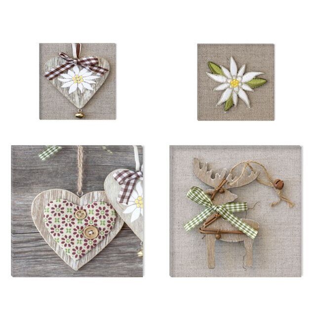 Colaj Rustic - 2 piese 20x20 cm, 2 piese 30x30 cm