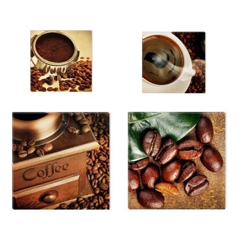 Colaj Cafea - 2 piese 20x20 cm, 2 piese 30x30 cm Colaj Cafea - 2 piese 20x20 cm, 2 piese 30x30 cm