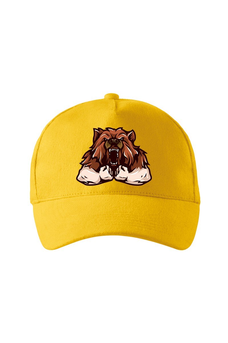 Sapca personalizata, Angry Bear, Adler, Galben, Catarama metalica reglabila