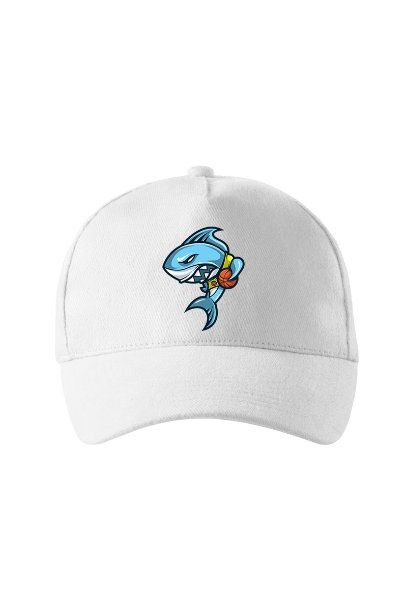 Sapca personalizata, Basketball Shark, Adler, Alb, Catarama metalica reglabila