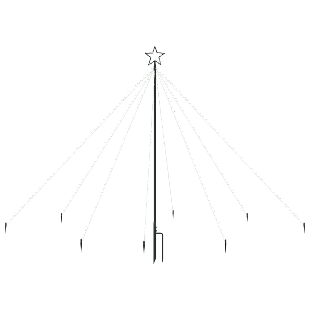 Cascada de lumini, vidaXL, interior/exterior, 400 Led-uri, 4,5 V, 3,6 W, 250 cm, Alb