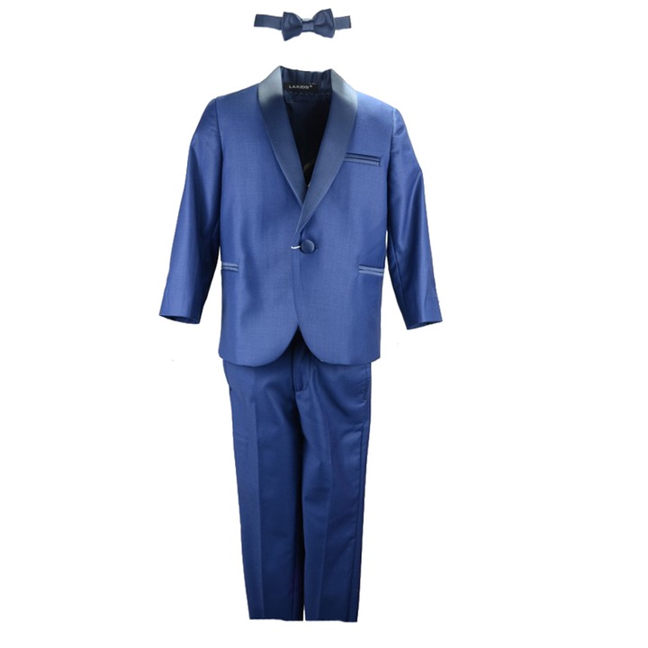 Costum elegant 3 piese pentru baieti LA Kids 1570-CEB-86-cm, Bleumarin 86 CM