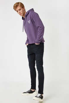 KOTON, Blugi super skinny cu talie joasa Justin, Bleumarin inchis, W31-L32 KOTON, Blugi super skinny cu talie joasa Justin, Bleumarin inchis, W31-L32