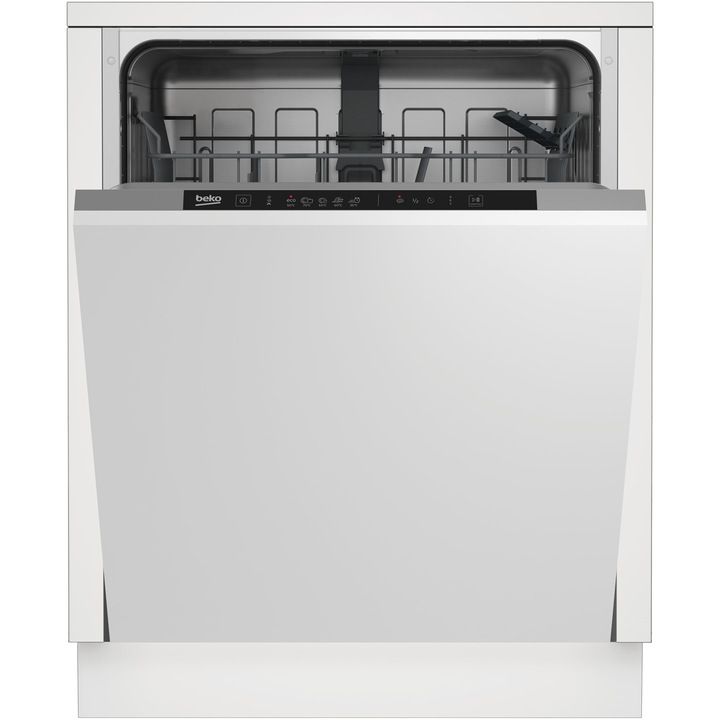 Beko DIN35321 Beépíthető mosogatógép, 13 teríték, 5 program, Flexible HalfLoad, Clean&Shine, E energiaosztály, Fehér