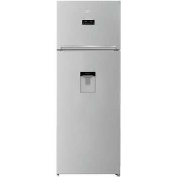 Frigider cu doua usi Beko RDNE505E30DZMN, 446 l, Dozator apa, Display, Clasa F, NeoFrost, H 185 cm, Gri Sidef Frigider cu doua usi Beko RDNE505E30DZMN, 446 l, Dozator apa, Display, Clasa F, NeoFrost, H 185 cm, Gri Sidef