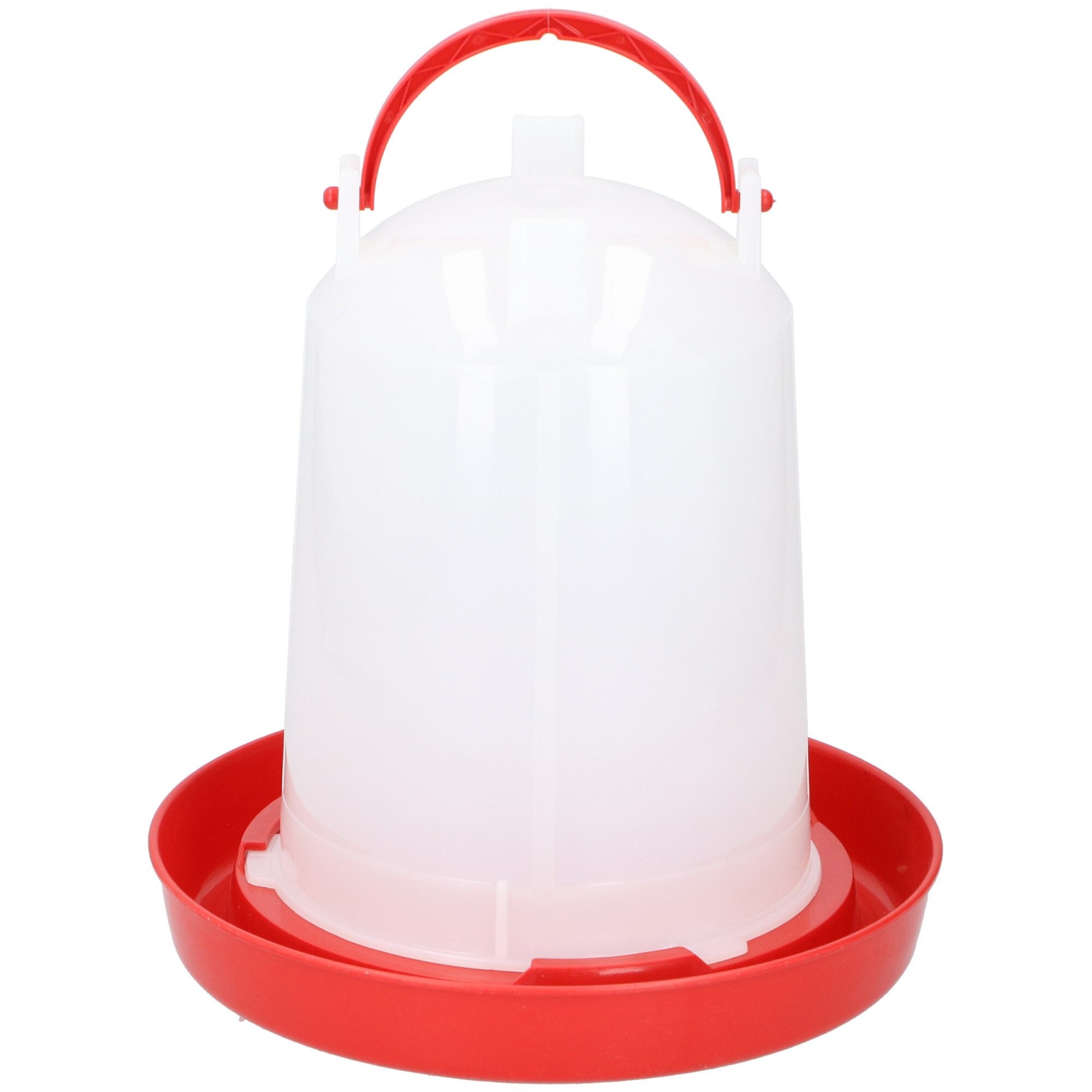 Adapatoare circulara cu maner EDCO, pentru pasari, capacitate 3L, rosu/alb