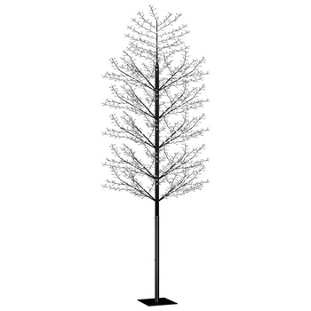 Copac LED decorativ de Craciun, vidaXL, Plastic, 500 cm, 2000 LED-uri, lumina alb cald, flori de cires Copac LED decorativ de Craciun, vidaXL, Plastic, 500 cm, 2000 LED-uri, lumina alb cald, flori de cires