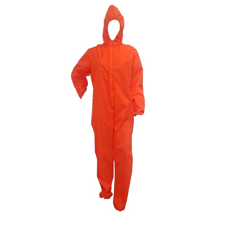 Combinezon medical din fas reutilizabil, orange, marimea l