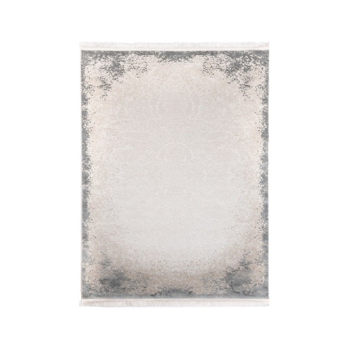 Covor din fibre acrilice, Colectie aysil, stil modern, model 1861D, culoare Gri/Crem 120 x 180 cm