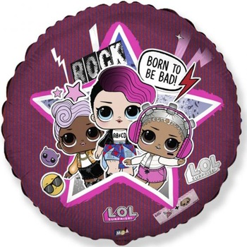Balon folie rotund LOL Star, multicolor, 45 cm Balon folie rotund LOL Star, multicolor, 45 cm
