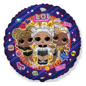 Balon folie LOL rotund, multicolor, 45 cm Balon folie LOL rotund, multicolor, 45 cm