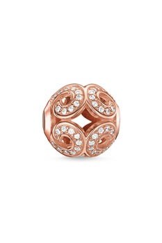 Thomas Sabo, Talisman de argint placat cu aur rose de 18k si cu zirconia cubica, Auriu rose Thomas Sabo, Talisman de argint placat cu aur rose de 18k si cu zirconia cubica, Auriu rose