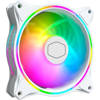 Ventilator Cooler Master MasterFan MF120 Halo Alb edition ARGB Ventilator Cooler Master MasterFan MF120 Halo Alb edition ARGB
