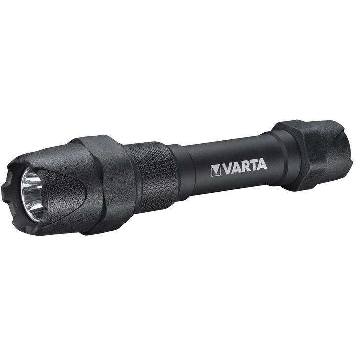 Фенер LED Varta F20 Pro, Повишена устойчивост, 6W, 350 лумена, IP67, Алуминий, Включени батерии 2 x AA