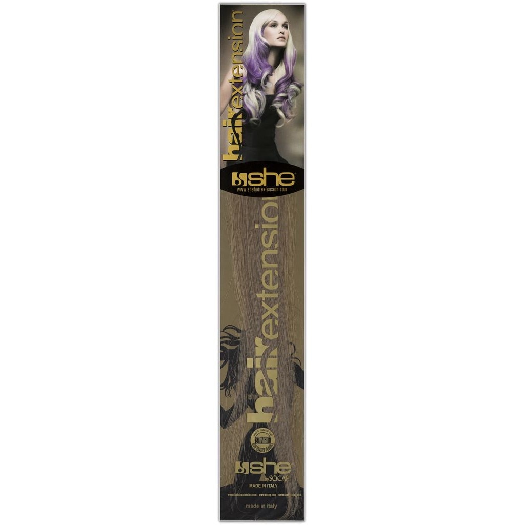 Extensii par natural 100%, SHE by SOCAP, keratina, blond natural, 100 suvite