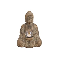 Statueta Buddha cu suport de lumanare 21x31x15cm