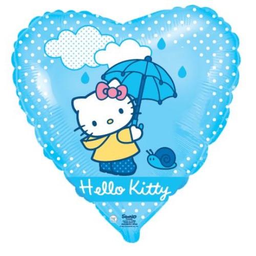 Balon folie Hello Kitty Umbrella, multicolor, 45 cm