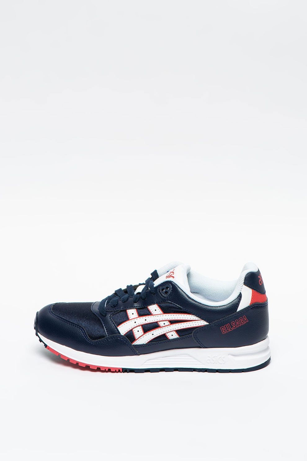 Asics, Pantofi sport cu insertii de piele ecologica Gel-Saga