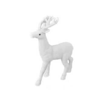 Figura de Craciun Ren alb, 46 cm Figura de Craciun Ren alb, 46 cm