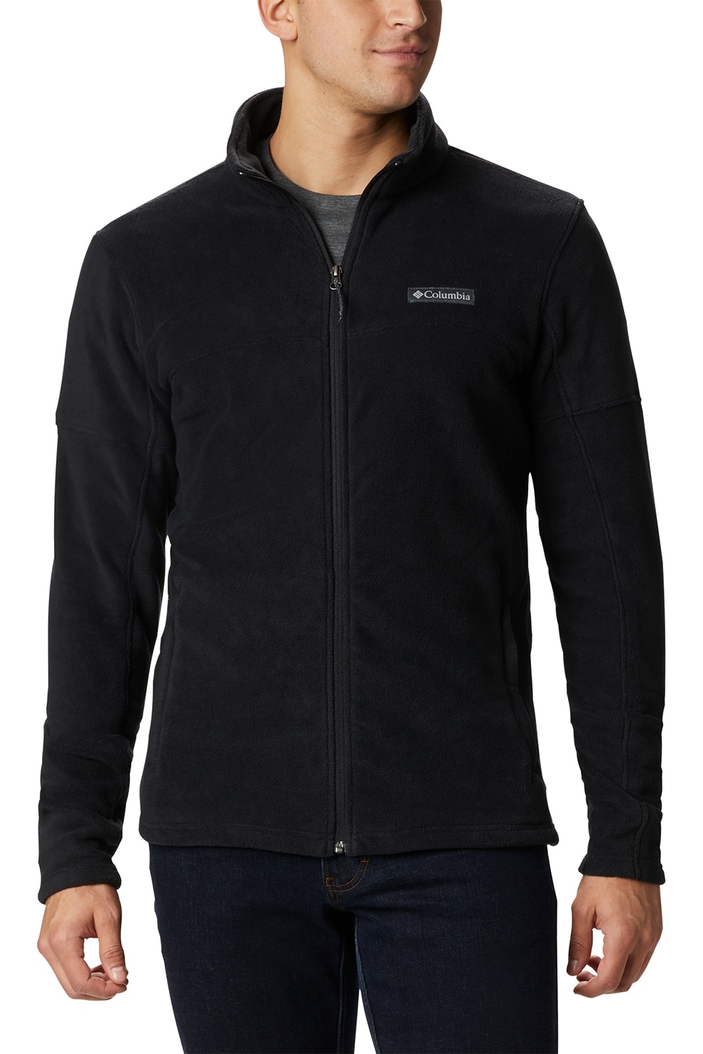 Columbia, Bluza sport din fleece cu fermoar, pentru drumetii Basin Trail™, Negru