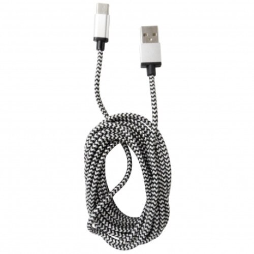 Cablu Tip-C, Remax, Textil, Argintiu, 1M