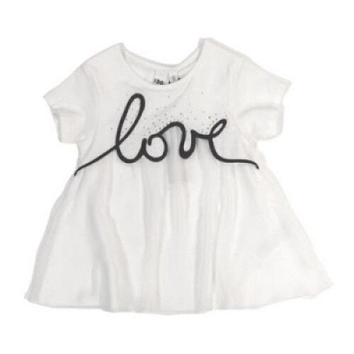Bluza fata Ido alba cu Love 12 luni