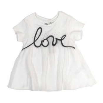 Bluza fata Ido alba cu Love 12 luni Bluza fata Ido alba cu Love 12 luni