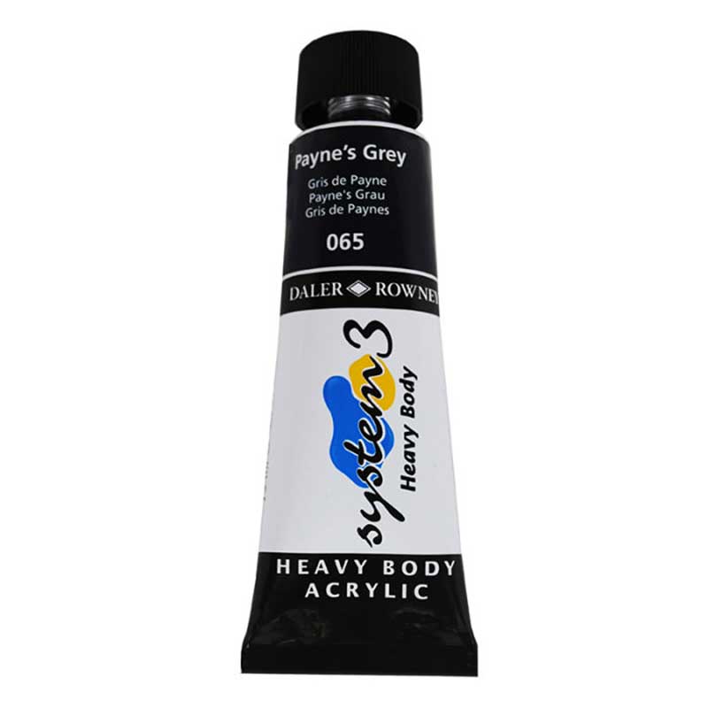 Culoare acrilica, System 3 Daler Rowney, 75ml, 065 Payne's Grey