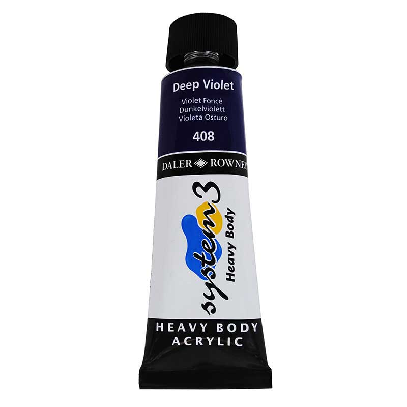 Culoare acrilica, System 3 Daler Rowney, 75ml, 408 Deep Violet