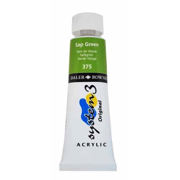 Culoare acrilica, System 3 Daler Rowney, 75ml, 375 Sap Green