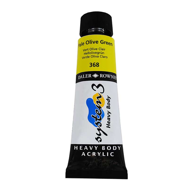 Culoare acrilica, System 3 Daler Rowney, 75ml, 368 Pale Olive Green